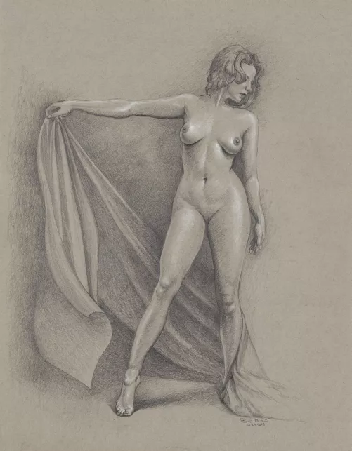 Study with the drapery, by me by _majkel_alt