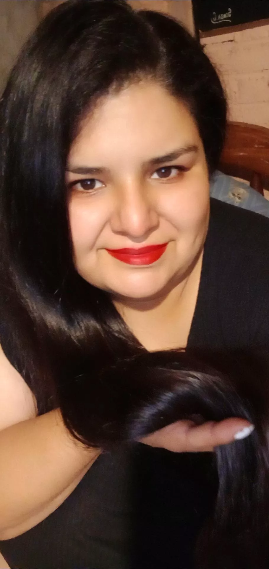 super long brunette hair posted by queenmedusaaaa