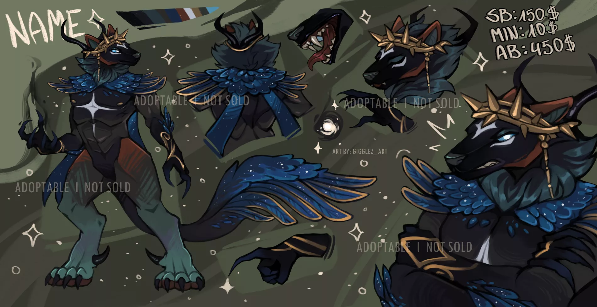 Adoptable - The Dark Wolf Mage posted by Wh1temare