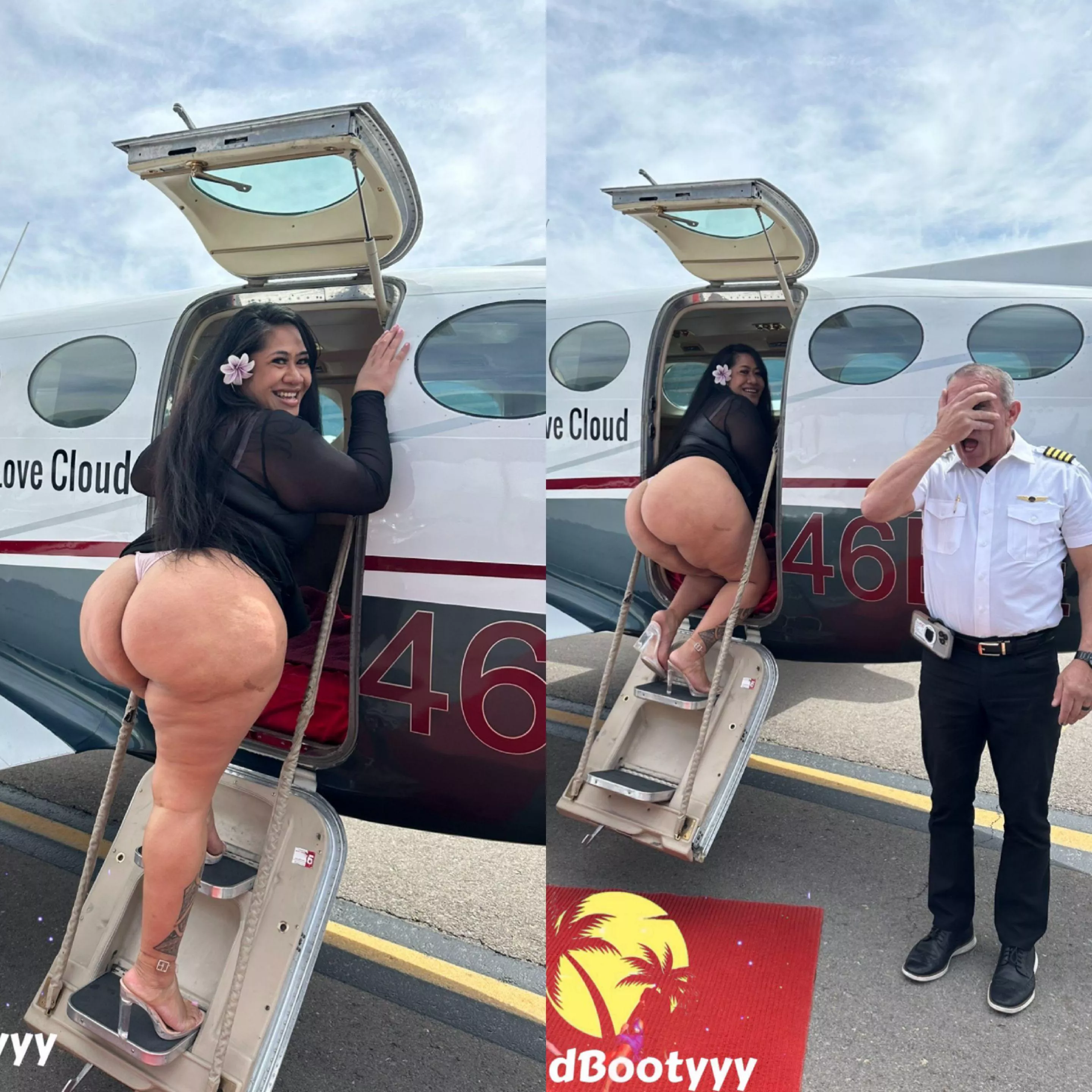 Airplane booty 😭😀🍑 posted by DiscussionObvious358