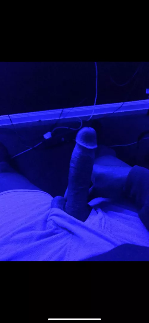 Blue light with black cock by marcustexas6