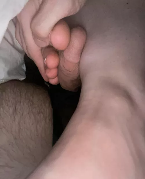 Her sleepy toes giving me a toejob  by Kind_Sock_9521