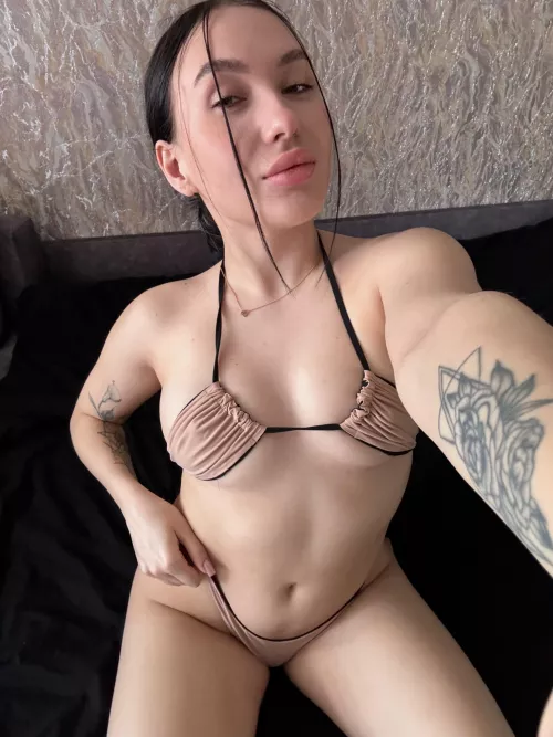 My nipples are holding this bikini up so it won't fall down by nosuculy