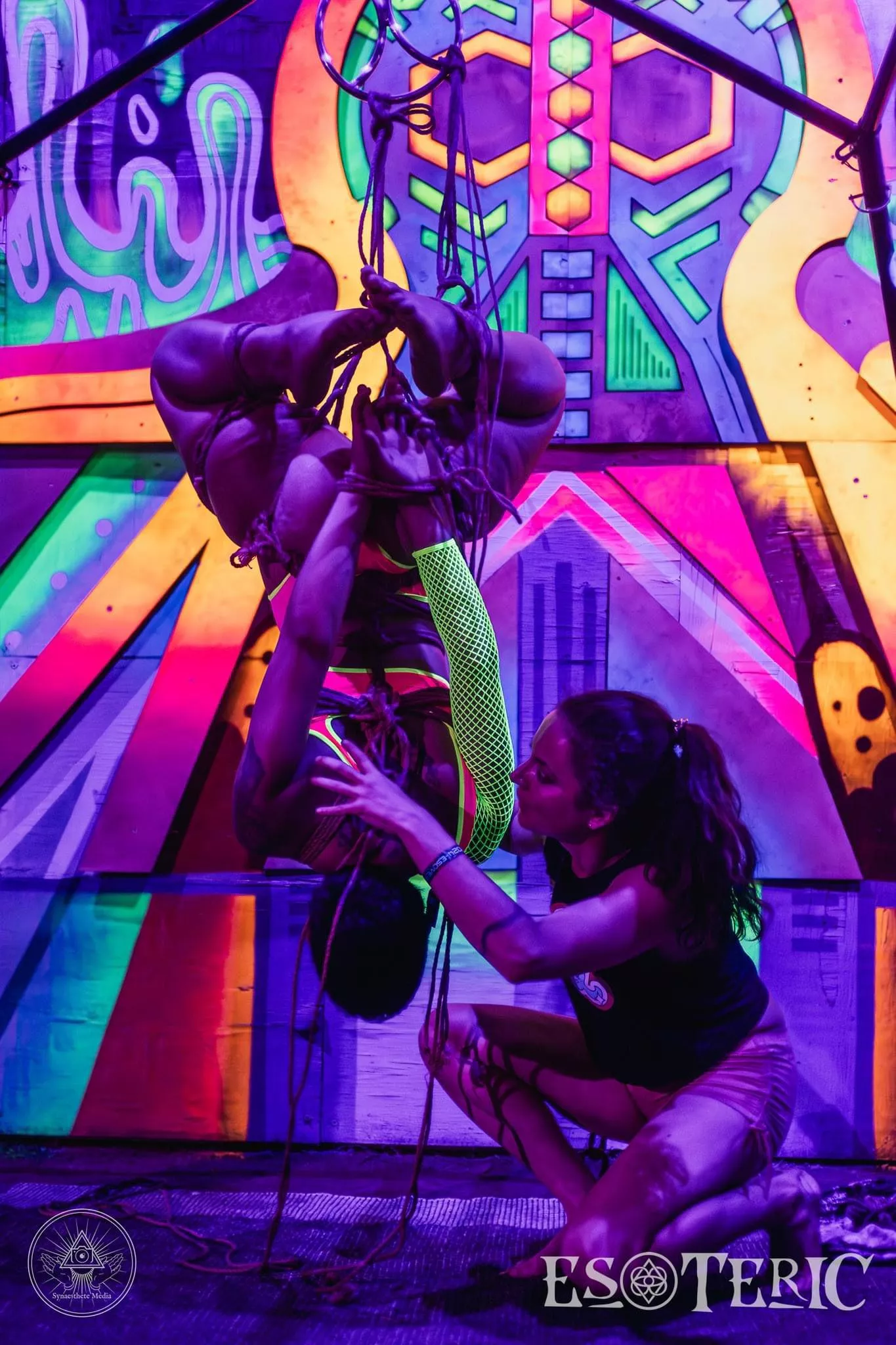 Neon blacklight performance at Esoteric festival posted by BarefootJuliette