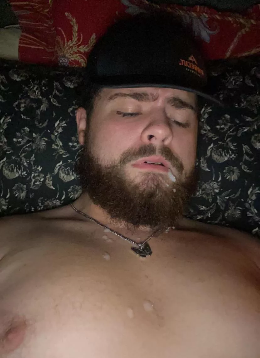 Nothing like a load in your beard  posted by Jon4464