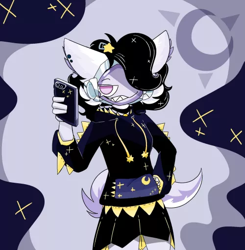 Selfyyy (art by me) by white_chubbo