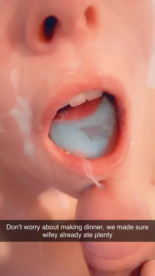 snaps to the hubby while he’s at home waiting for me. Don’t wait up ✌🏼  by Luvmyhotwifetits