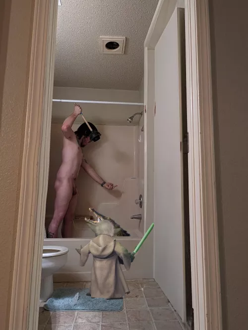 This is how unclogging my bathtub felt.. the battle is far from over. by JA60180