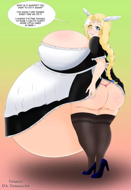 Angelic Maid is fine with having a few more put in her (Timaeus) by HeavyLancerthe8th