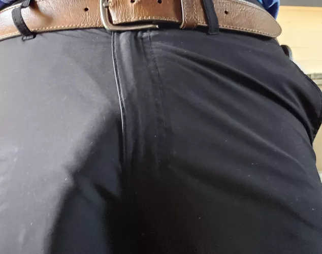 At work again with this nice silhouette. Maybe I shouldn't tuck in my shirt... by etx_dad