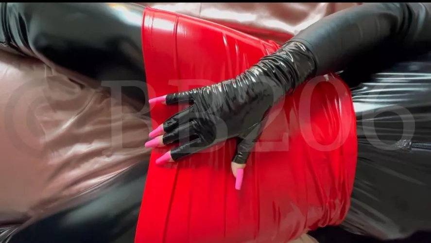 I love my red latex skirt by Britney_Sassy_bitch