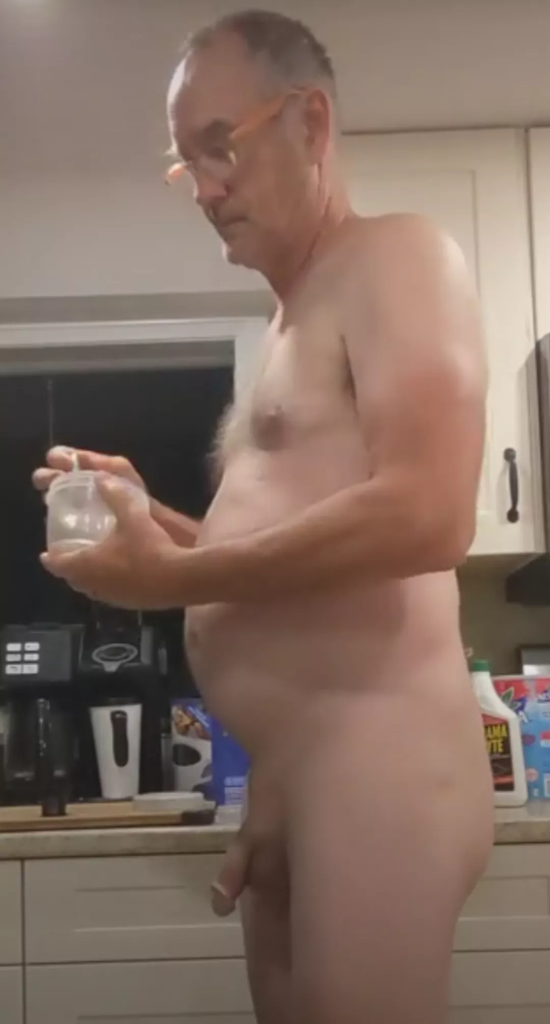 Making coffee posted by nudesenior