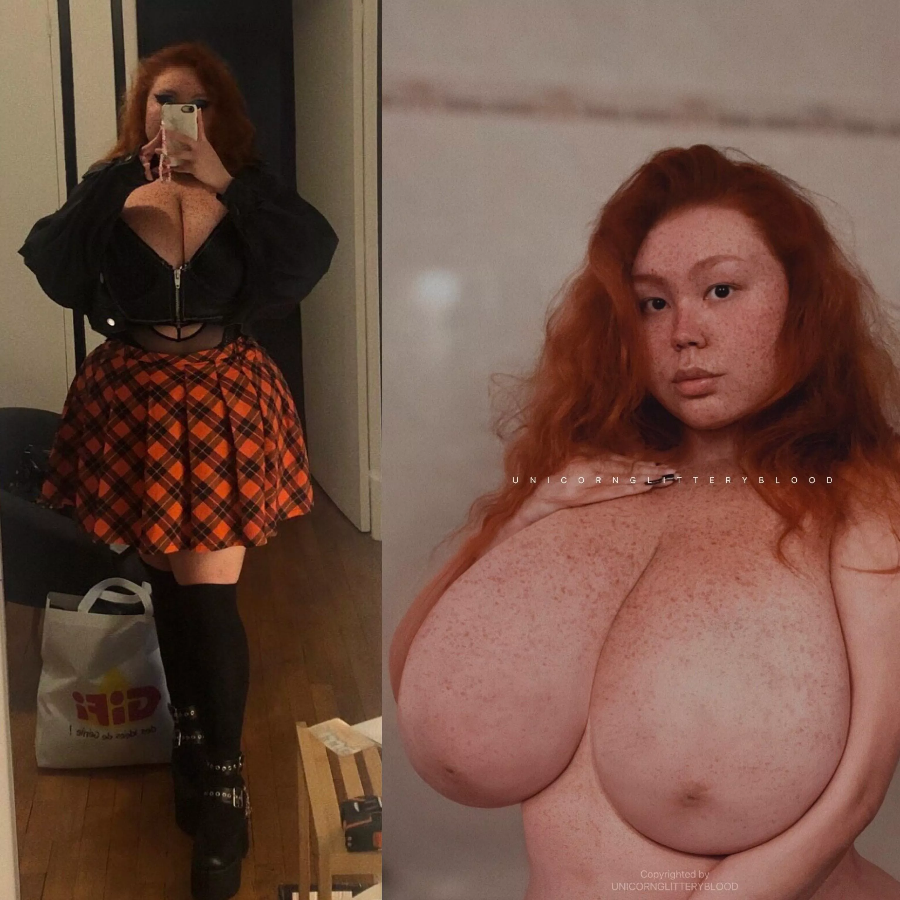 [OC] what people see irl vs reddit! would you come say hi? posted by Unicornglitteryblood