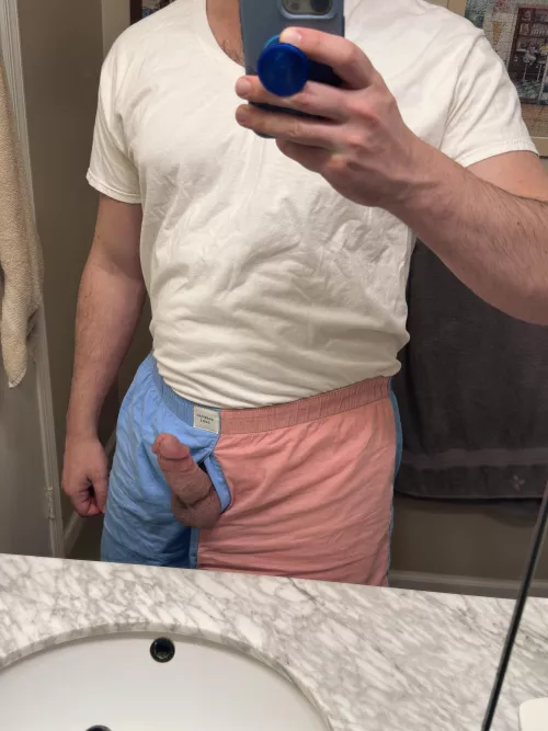 Comfy boxers, beautiful cock 😌 by Treeman51