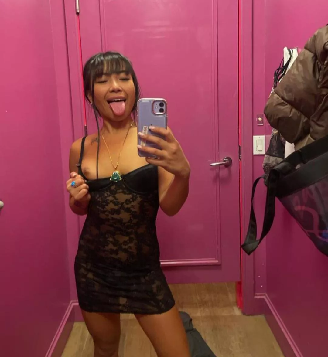 if u see me doing this in this dressing room, r u sneaking in with me? id love that so much ;) posted by asiandolldesires