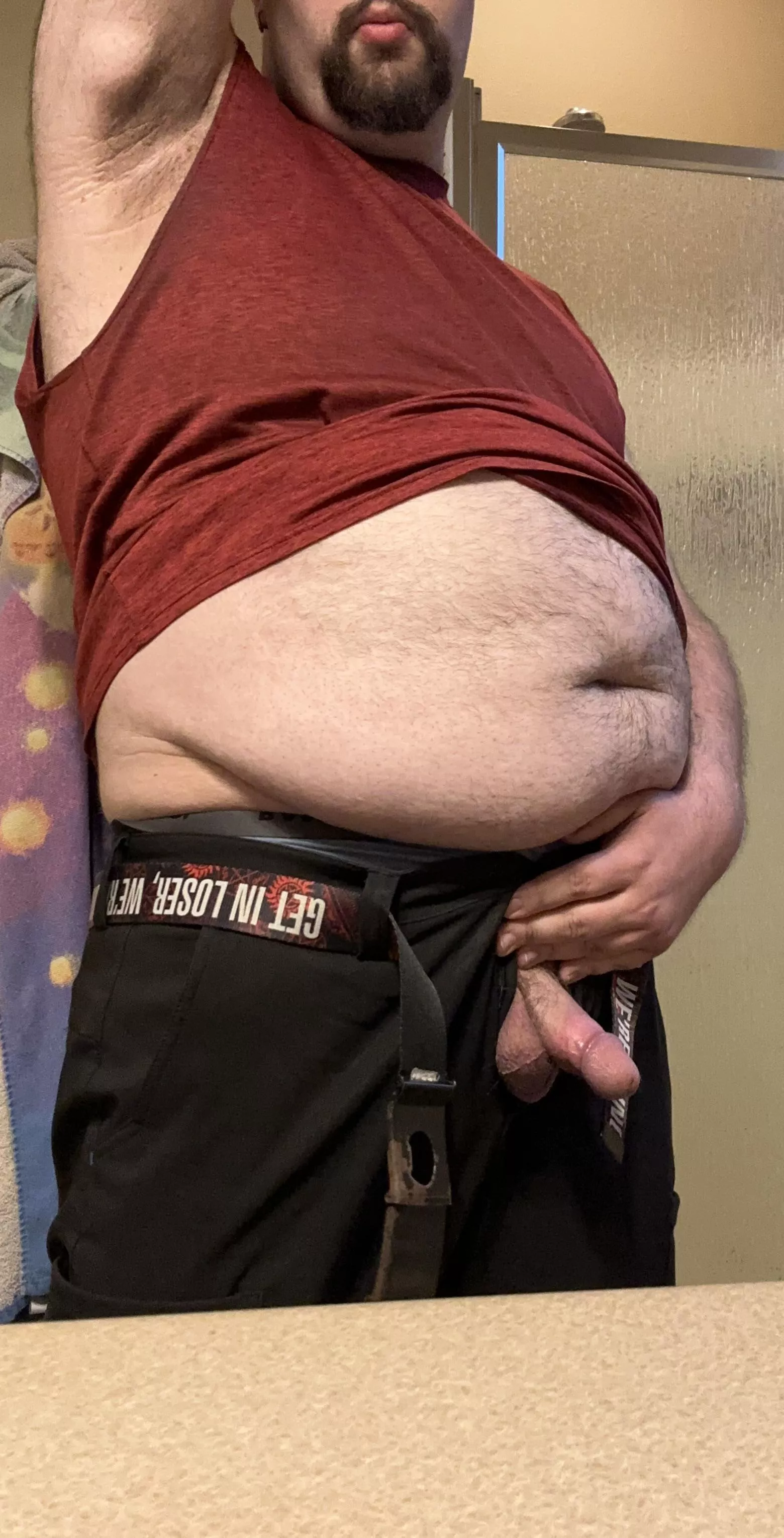 Just finished work and I’m all sweaty. Wanna hit the shower with me🤤 posted by guygonewierd609