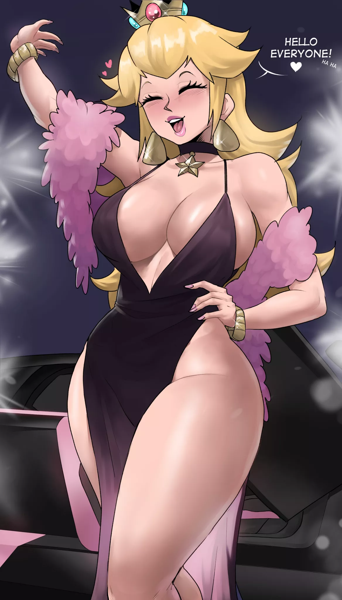 Princess Peach in an ultra revealing dress posted by Terran117