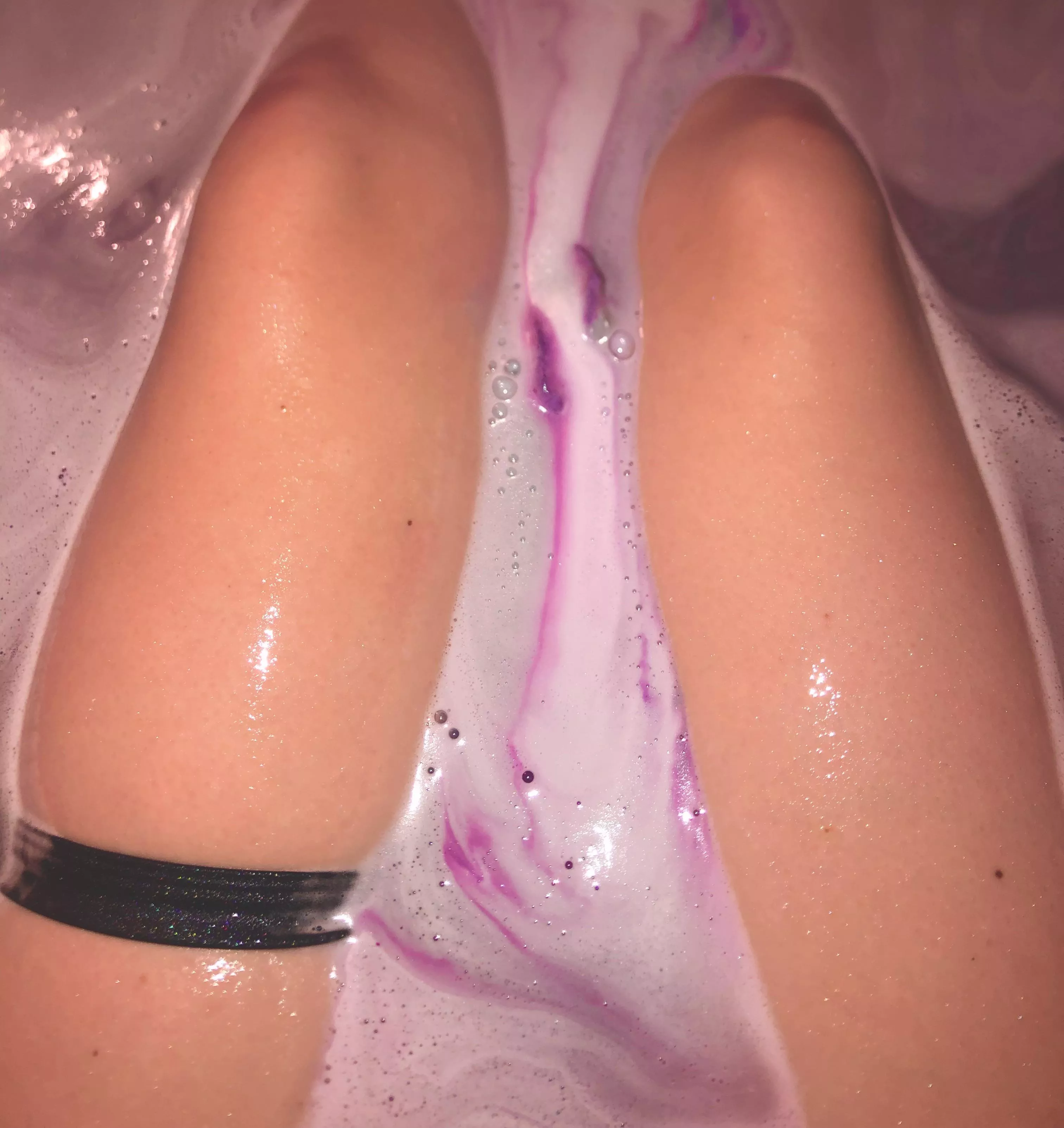 purple glitter bathbomb matches thigh garter perfectly✨ posted by scorpimami