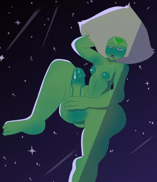 Thin line futa peridot floating in the atmosphere? (Drawinecchi) by Drawinecchi