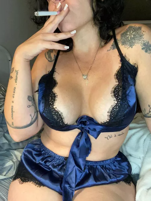 This outfit suits me well for smoking  by BlackWOxxx