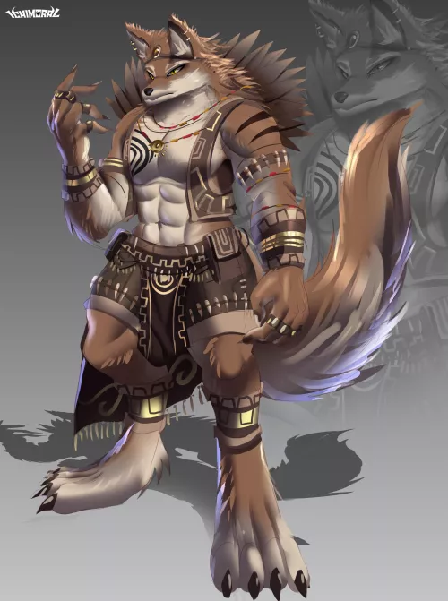 Timber Wolf OC Design Commisison x3 ! (Art by me @ichimoral ) by Aggretsuki