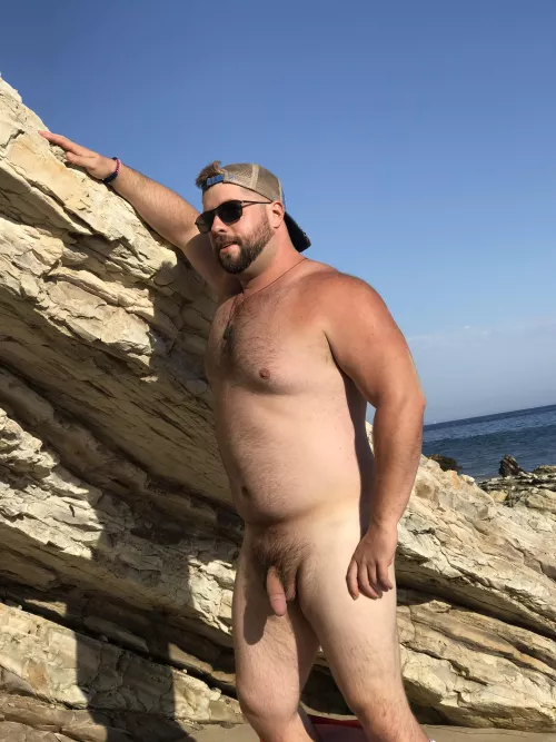 Bear-Bro at the Beach by HornyBullDad