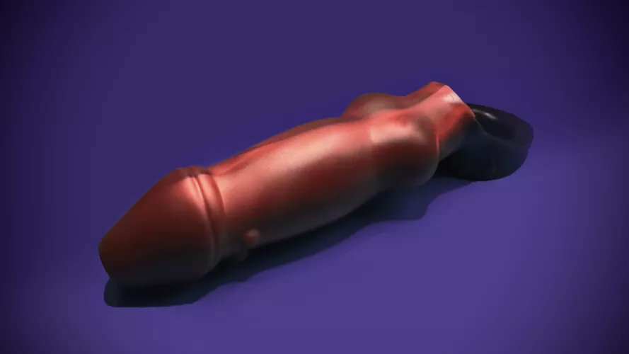 Brutus cock sheath blood red / black by goldstander666