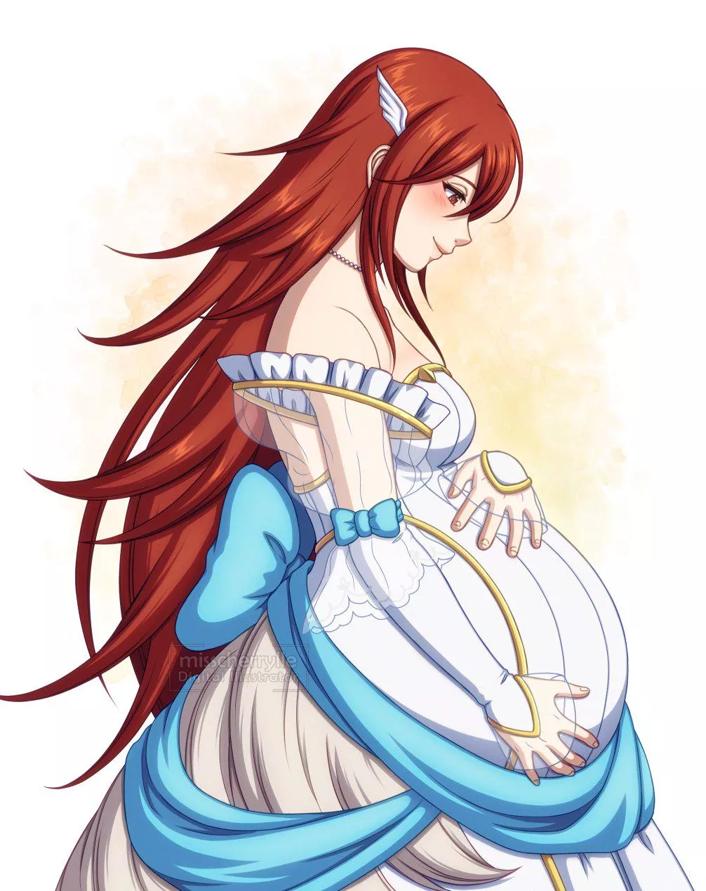 Cordelia's bridal dress only makes her rounded figure to look even prettier (@misscherrylle) posted by HeavyLancerthe8th