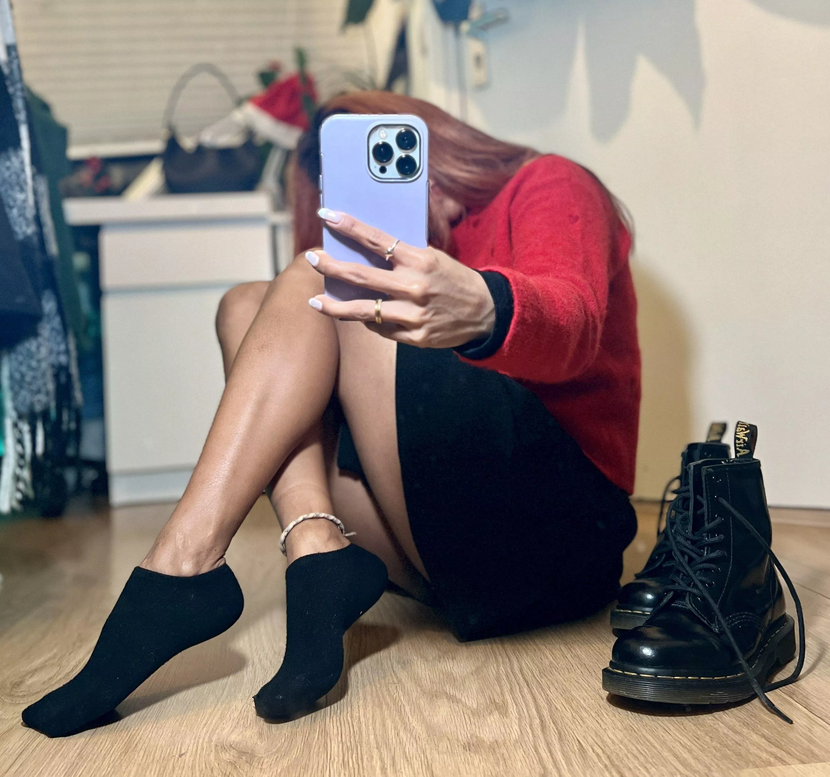 Do you like my outfit? 😈 posted by isa_stillsinning