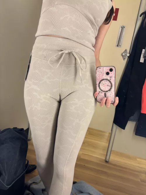 Dressing room thoughts…Is there such a thing as too much camel toe? by Knotsandboots