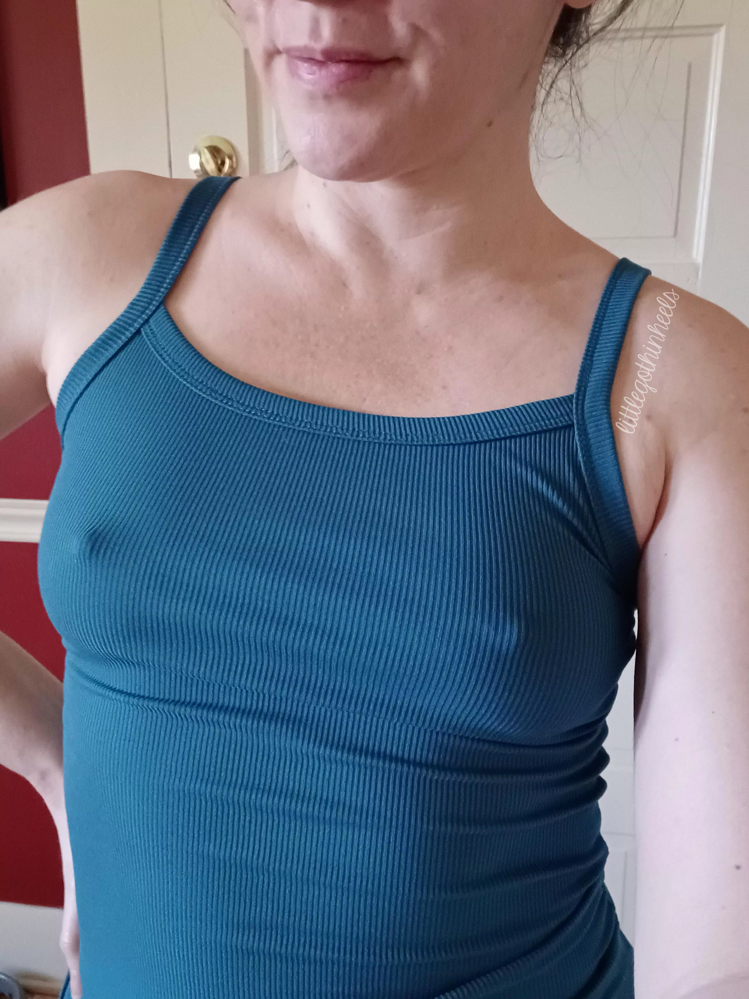 enjoying my morning coffee braless of course posted by littlegothinheels