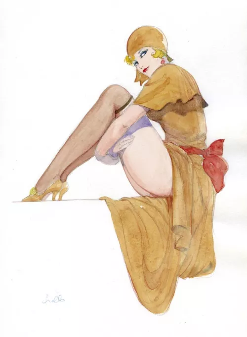 Flapper art by Mona Street by Mundane-Employer-719