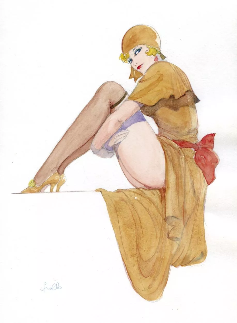 Flapper art by Mona Street posted by Mundane-Employer-719