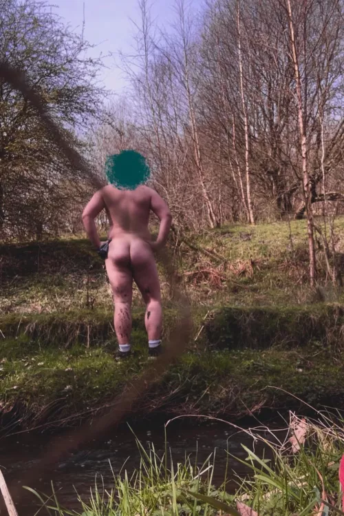 Fun fact I forgot where I hid my clothes after this walk to the stream and freaked out for a good minute 😅😜  by Dumb_Butt_