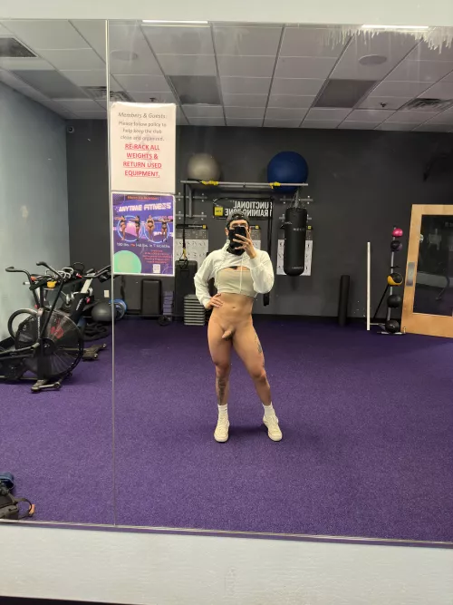 nothing like dressing up half naked for the gym 😉 by Ok-Persimmon5605