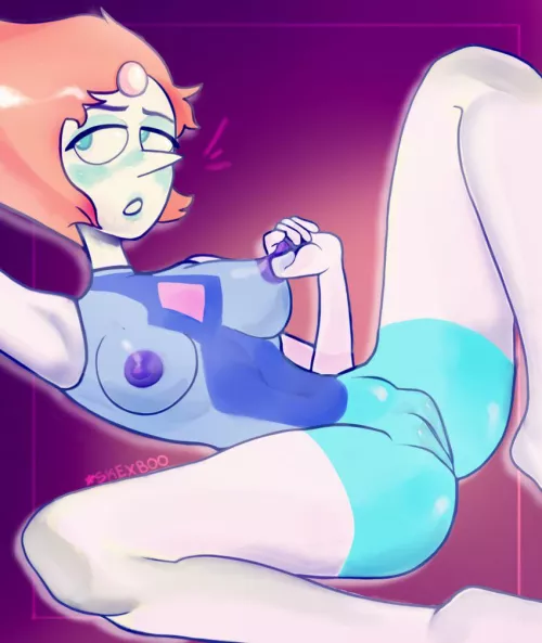 Pearl tries body paint (skexboo) by Blue-Diamond-Enjoyer