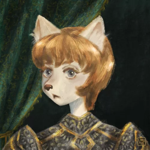 ✦ Portrait of my sona Miel (art by me) by Errumiel