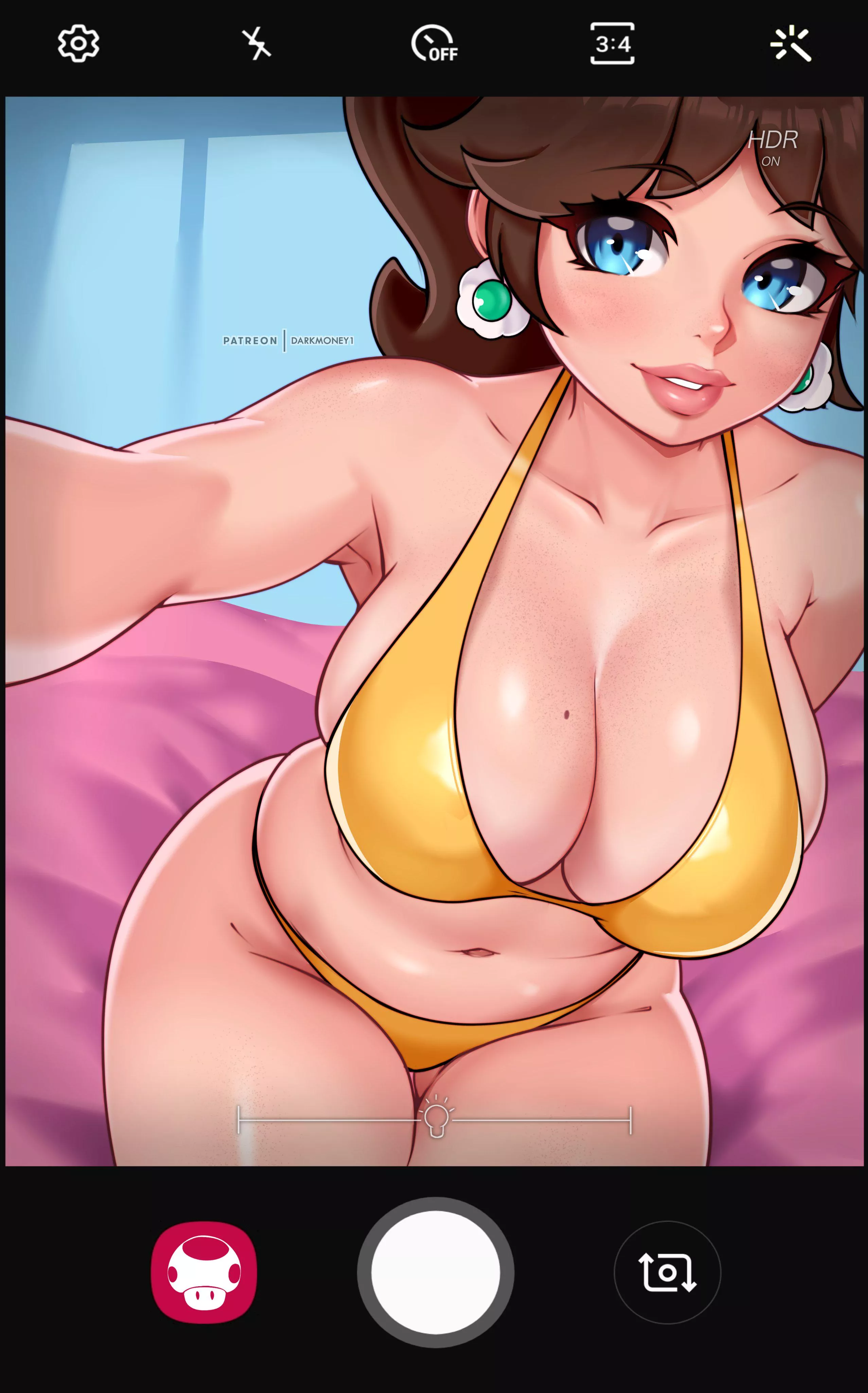 Princess Daisy taking a selfie posted by LafterMastr