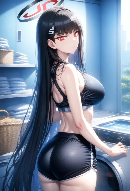 Rio's Laundry Day [Blue Archive] by CheetahSperm18