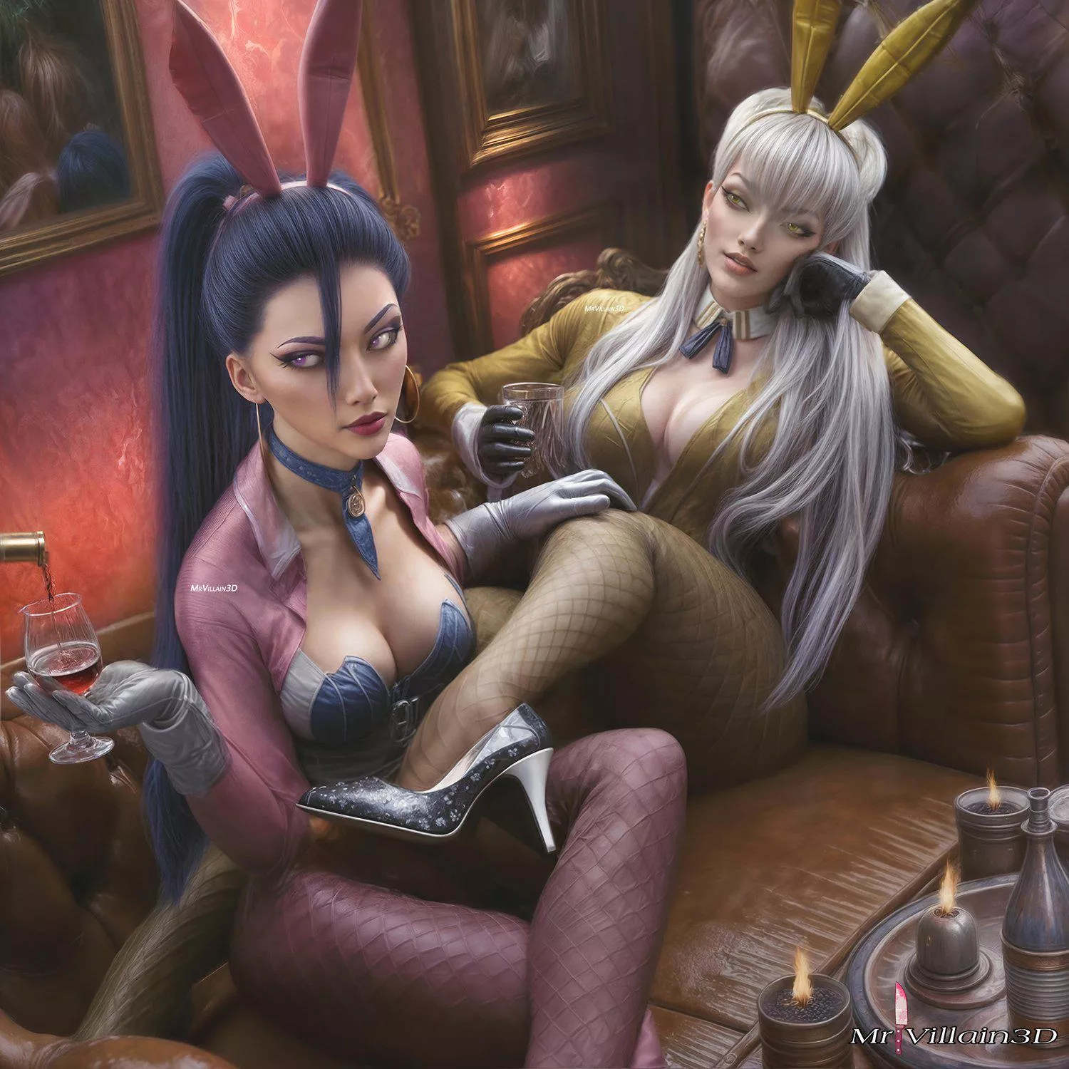 Bunny Kai'sa and Evelynn. (MrVillain3D) posted by Short-Ad224