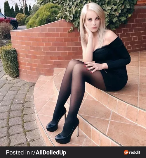 Cute blonde in pantyhose  by Tough_Path8397