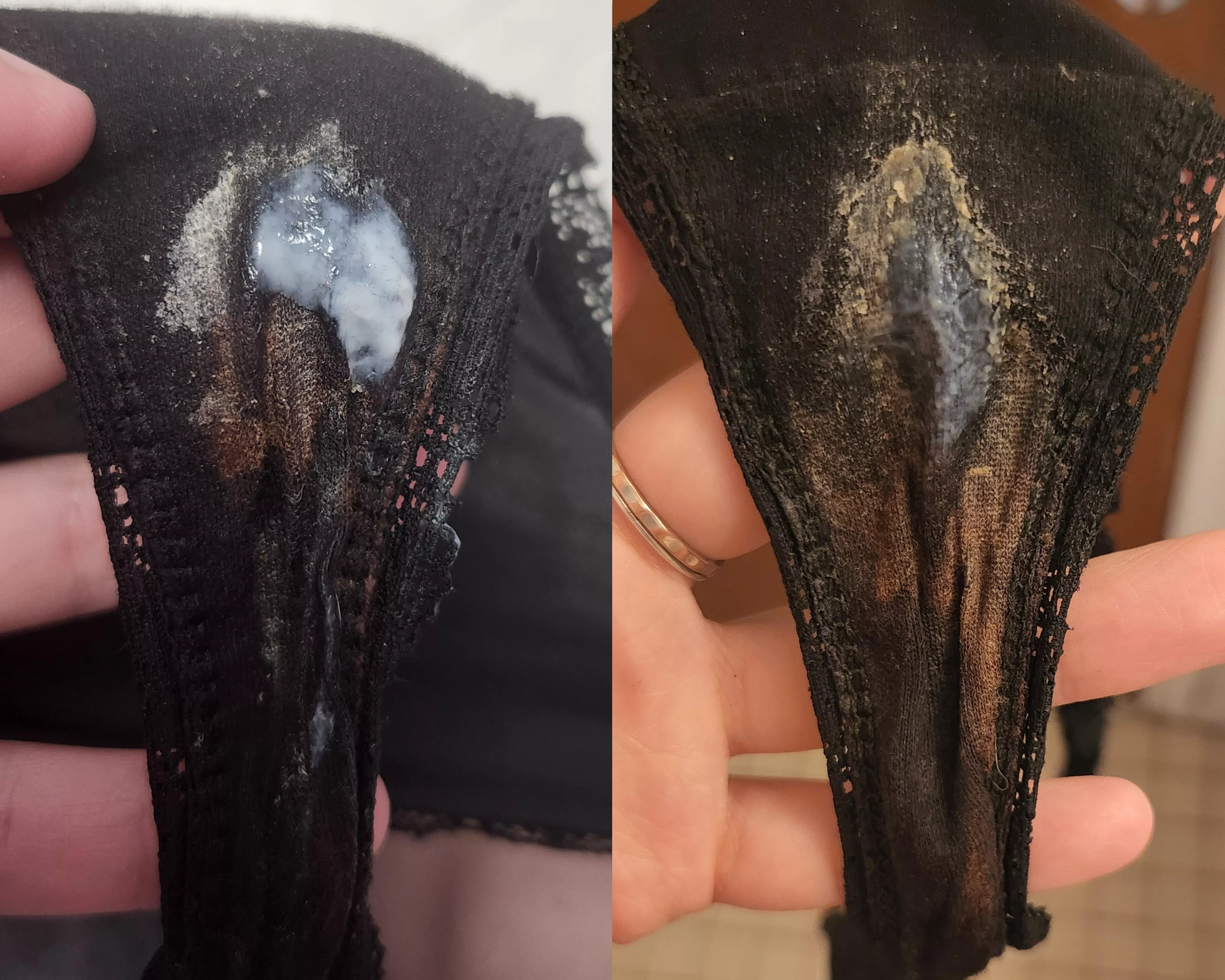 day one vs two on this black thong😋 posted by babigiraffe