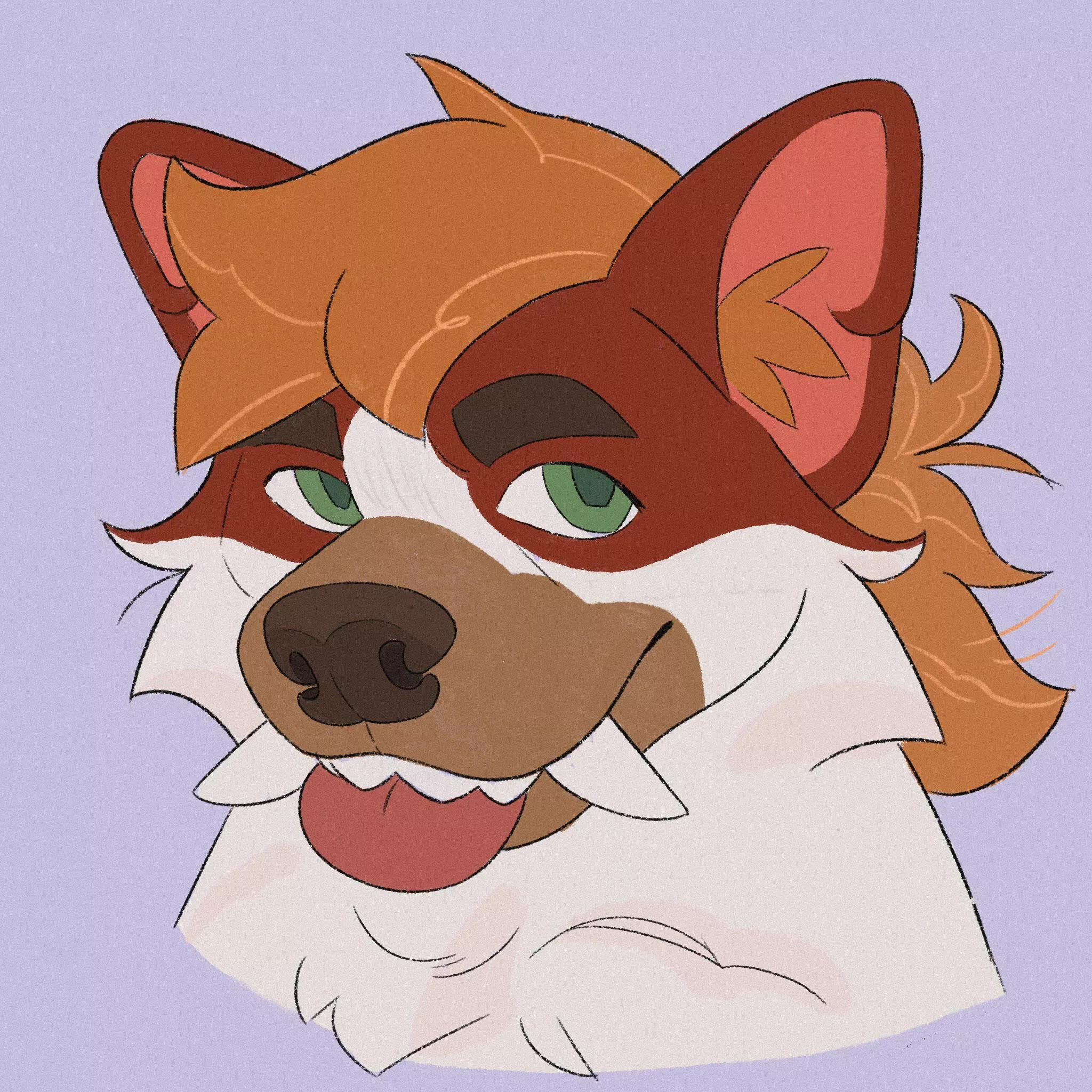 Finished headshot of my oc (art by me ) posted by meaty_mullet