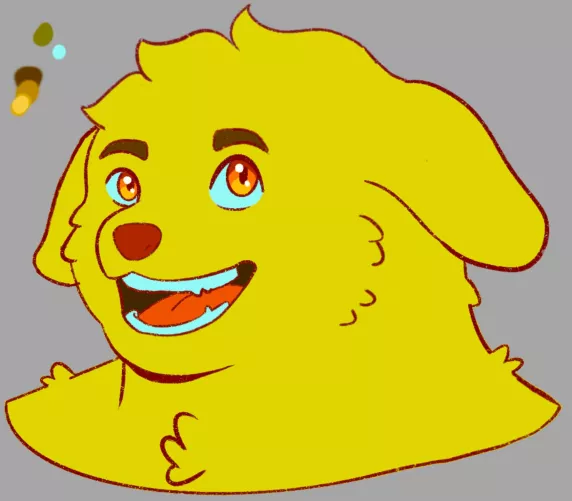 Golden smile(art by me) by augustsnwinds