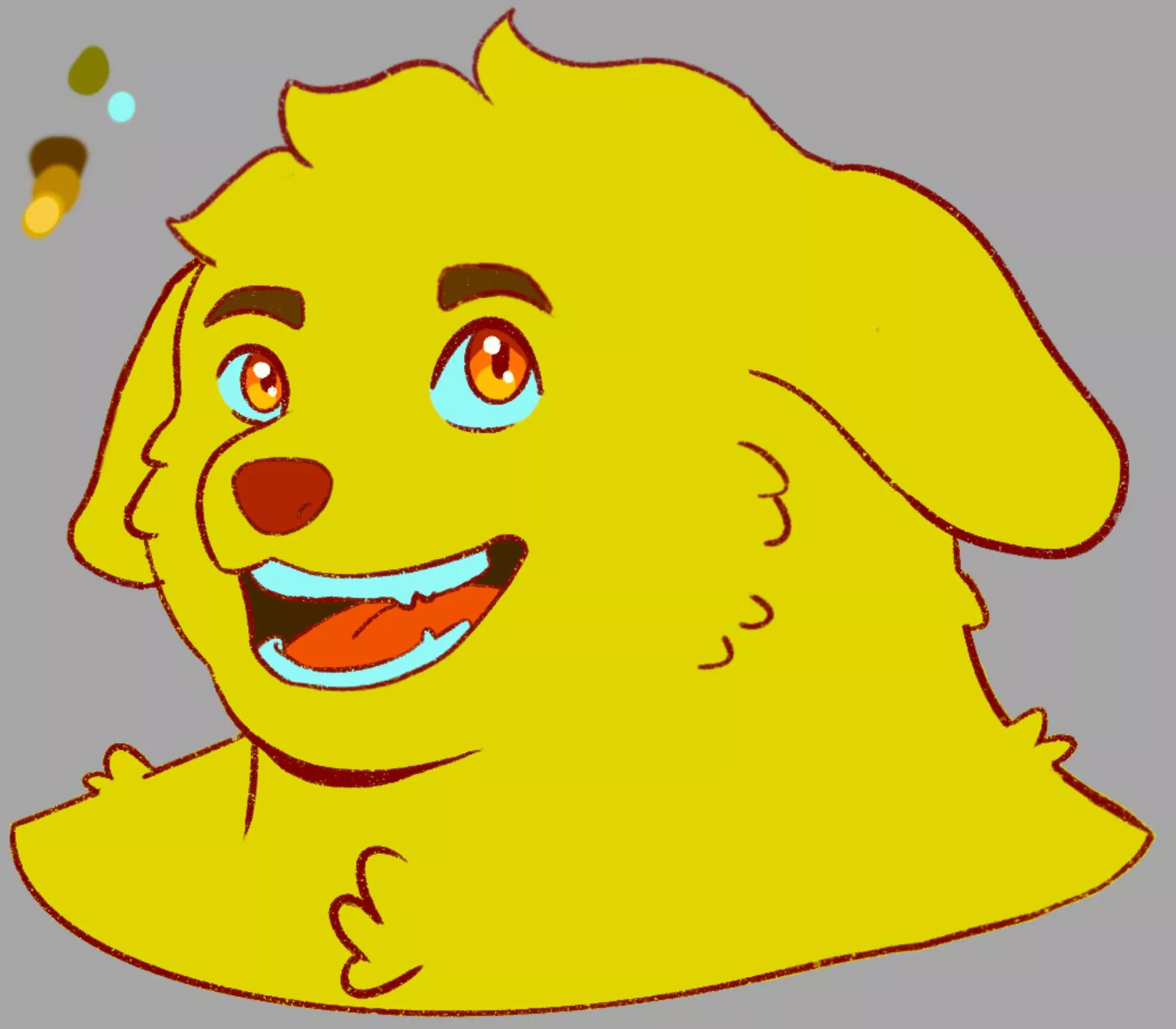 Golden smile(art by me) posted by augustsnwinds