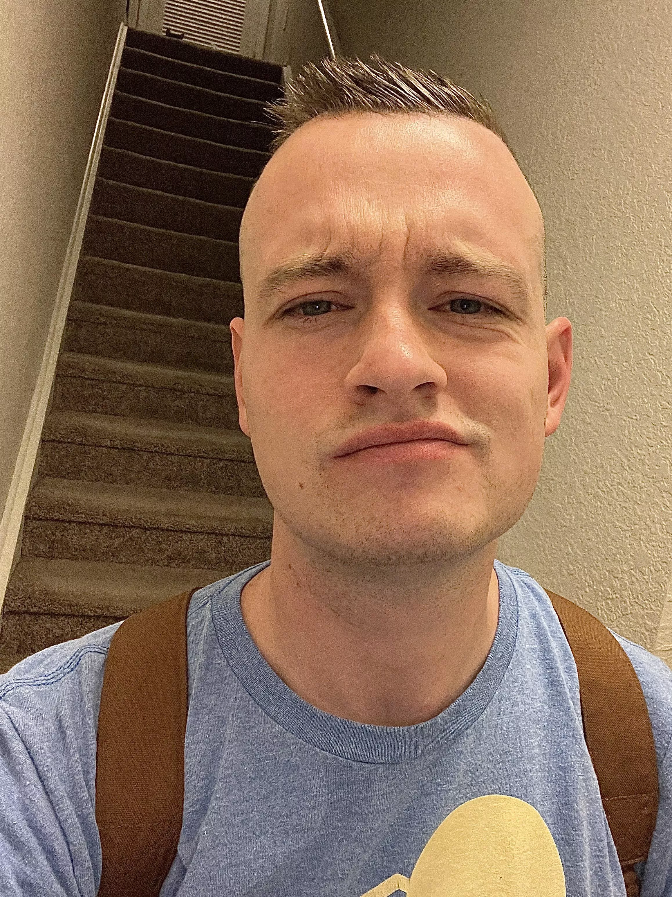 Good morning! Can you tell I’m sleepy? Also… I’m not alone in this picture!🐱 posted by SingleFloridaBoi