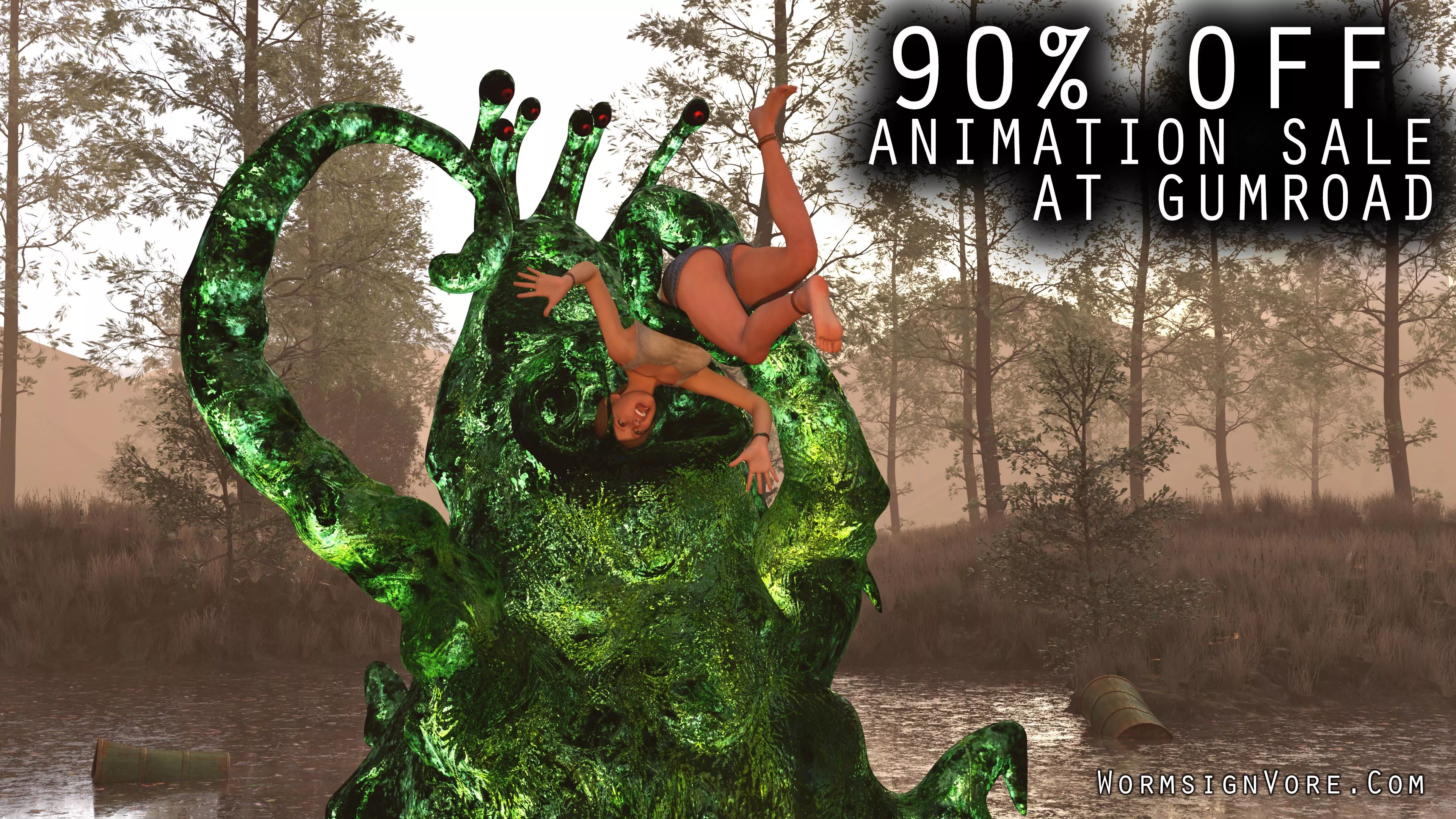 {Image} Slime Monster Test Image 4/15 (?/Slime Monster)(F/Human)(Soft)(Oral)(unwilling)(nsfw)(OC: WormsignVore Animations) posted by WormsignVore