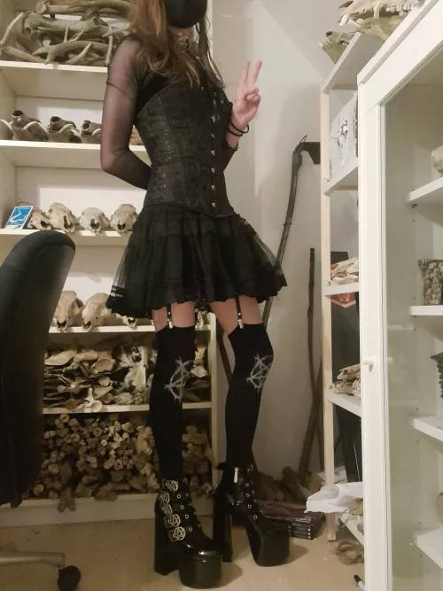 Only dress I own, what do u think, and which style of dress could Also suit me :3 by WbGothFemboy