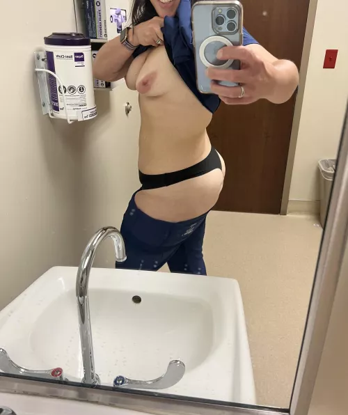 Taking off the scrubs, bringing out the t&a by RaynaNThunder