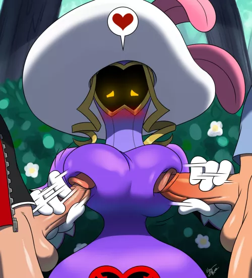 The Parasol Beauty's DOUBLE handjob! (Aeolus06) [KINGDOM HEARTS] by AlKo96